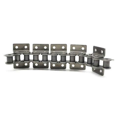 Precision 08B-1 Single Row Roller Chain 1.5M Short Pitch Heavy Duty Drive Link for industrial machinery with double hole attachments.
