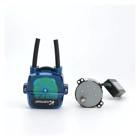 Adjustable 80ml Min Peristaltic Dosing Pump With Motor And Snap-In Design For Precise Liquid Transfer Featuring Black Kpac Silicone Tubing That Offers Superior Chemical Resistance And Low Gas Permeability For Reliable Lab Or Industrial Automation
