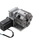 Hardcore Cnc Rotary Fourth Axis Upgrade Featuring A Bulletproof 80Mm Four Jaw Chuck With A Snappy 20 To 1 Right Angle Gearbox, precise motor design.
