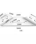 Heavy Duty Stainless Steel Corner Brackets For Furniture Shelves And Cabinets With Matched Screws Tough As Nails Angle Braces detailed dimensions.