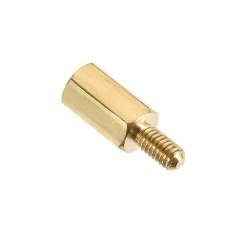 M2.5x8mm And 5mm Male Female Brass Hex PCB Spacer Standoff For FPV Drone Quadcopter Computer And Circuit Board, single piece close-up