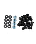 All-In-One Motorcycle Bolt Kit For Fairing Screws Nuts Washers And Hardware, Heavy-Duty Stainless Fasteners For Sportbike Restoration, Easy Install No-Fuss Vibration-Resistant Durable Assortment. Black washers, bolts and nuts set