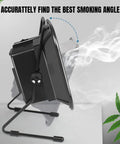 Beefed Up Pro Grade Solder Fume Extractor With 3500 RPM Quiet Fan side view showing smoke removal at adjustable angle