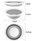 Dimensions of Foldable 5 Quart Collapsible Colander And Strainer Must Have Heavy Duty Kitchen Drainer Basket For Pasta Veggies And Fruits