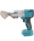 Cordless Electric Metal Shear With 360 Degree Rotating Head, robust power tool with metallic blade for cutting sheets.
