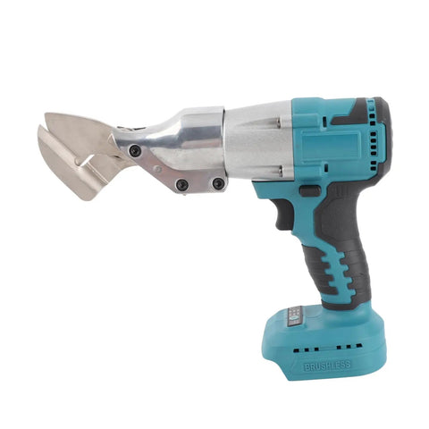 Cordless Electric Metal Shear With 360 Degree Rotating Head, robust power tool with metallic blade for cutting sheets.