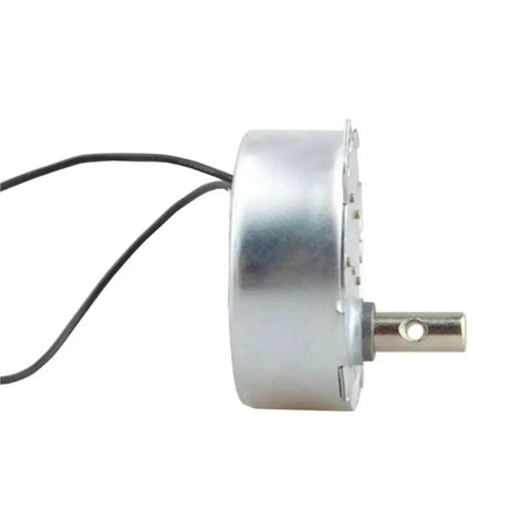 Side view of Heavy Duty 4 Watt Synchronous AC Motor 220 Volt Reversible CCW CW 20 Rpm Low Speed Electric Fan Motor with wires.