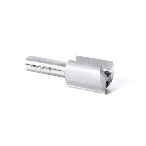 Carbide Tipped Straight Plunge Router Bit Built For Heavy Duty Production 1 Inch Diameter, 1-1/4 Inch Cutting Height, 1/2 Inch Shank
