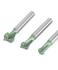1 Pc 1/4 Inch Shank T Slot Cutter Router Bit For Precision Woodworking, featuring three durable bits with green coating.