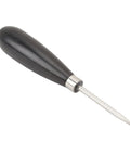 Racquet Stringing Straight Awl For Badminton And Tennis Rackets With Wooden Handle And Stainless Steel Tip Comfortable Grip Portable Hand Tool For Wire Threading And Safer More Precise Stringing. Black wooden handle with stainless steel tip