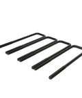 12 Inch Rear Axle U Bolts Kit Heavy Duty Steel Suspension U Bolts With Flat Top Square Bend Design Black Powder Coated For Leaf Spring Repair On 1500 Series Trucks From 1999 To 2010, four black U bolts