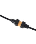 Heavy Duty Two Meter Extension Cable Male To Female Plug For Solar Batteries Rc Aircraft And Toy Cars 18Awg Pvc Jacket close-up view of connectors.