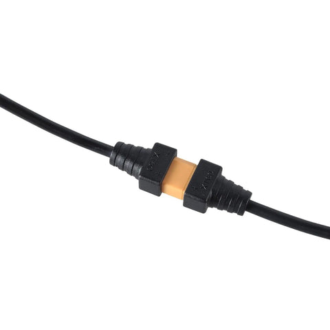 Heavy Duty Two Meter Extension Cable Male To Female Plug For Solar Batteries Rc Aircraft And Toy Cars 18Awg Pvc Jacket close-up view of connectors.