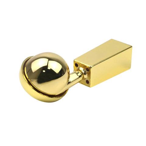 Two-Pack Metal Swivel Cup Casters, Square Cup Style Furniture Wheels For Tables, Chairs, And Sofas, 2.48 Inch Diameter, gold finish