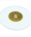 Tempered Glass Round Turntable Rotating Tray For Dining Table Clear Rotating Serving Tray Alternative 39 Inch Serving Plate