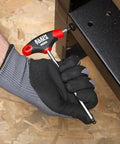 Using Ball End Hex Key Set With 6 Inch Blades For Angled Access And Tight Spots 10 Piece SAE Inch Wrench Kit With Stand Pro Grade