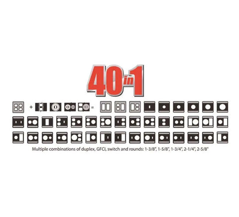 40 in 1 configurations for Beefy Outdoor 2-Gang Weatherproof In-Use Electrical Outlet Cover With Quick-Fit Mounting, NEMA 3R UL Listed