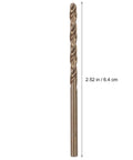 10 Piece Cobalt Steel Drill Bit Kit For Hardened Metal Stainless And Cast Iron With High Speed Spiral Design Great For Wood Plastic DIY And Heavy Engineering Work You Will Love This Pro Tool, 2.52 in bit