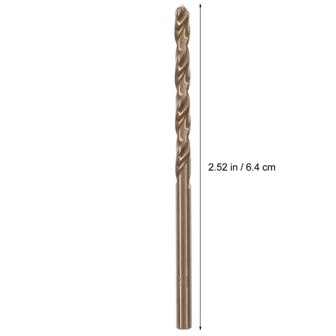 10 Piece Cobalt Steel Drill Bit Kit For Hardened Metal Stainless And Cast Iron With High Speed Spiral Design Great For Wood Plastic DIY And Heavy Engineering Work You Will Love This Pro Tool, 2.52 in bit