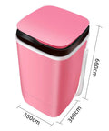 No Sweat Portable Compact Washing Machine Half Automatic Spin Washer With Built In Scrub Brush 4.5kg Load Size close-up view in pink color.