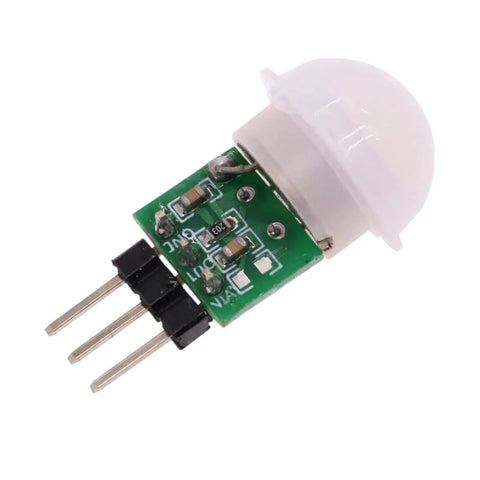 Plug And Play Pyroelectric Infrared Motion Sensor Module Mini PIR Detector For Reliable Electronics Easy Install IR Sensor Compatible With Hc Sr501 Sr505 Sr602 Rcwl0516 Hw Ms03 High Quality Component For Smart Projects, green PCB with white dome and 3-pin header