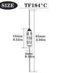 Pack Of Ten 184 Degree Metal Thermal Cutoffs Thermal Fuses 10A 250V With Non Insulated Butt Connectors For 22 To 18 AWG Motors