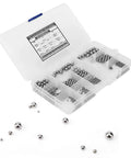510 Pieces M2 M8 Steel Bearing Ball Classification Kit Built Tough For Heavy Duty Industrial Use With Hardened Balls High Hardness And Load Capacity For Precise Long Lasting Performance, assorted steel bearing balls in compartment box