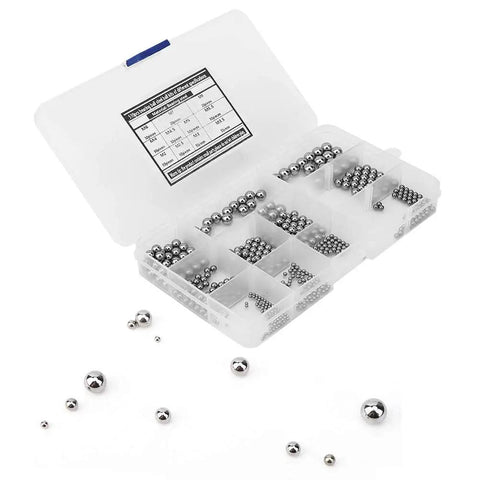 510 Pieces M2 M8 Steel Bearing Ball Classification Kit Built Tough For Heavy Duty Industrial Use With Hardened Balls High Hardness And Load Capacity For Precise Long Lasting Performance, assorted steel bearing balls in compartment box