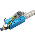 Heavy Duty Vacuum Generator With Built In Detection Switch EV-20HSCK, compact blue unit with sensor for strong suction.