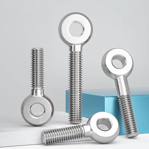 2 Pack 304 Stainless Steel M12 90mm Machinery Shoulder Swing Lifting Eye Bolts For Heavy Lifting And Rigging Durable Eye Bolts