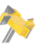 Heavy Duty 4 Edge T Slot Router Bit With An 8mm Shank for creating precise channels in wood, featuring four carbide edges.