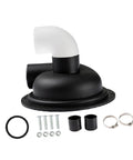 Nifty Cyclone Separator Cover Lid with Hella Efficient Dust Collection for Woodworking Tools, black and white polymer design.