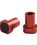 8 Piece Aluminum Alloy Dog Clamps For Woodworking Table Heavy Duty Hold Downs Set in red aluminum on white background.