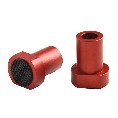 8 Piece Aluminum Alloy Dog Clamps For Woodworking Table Heavy Duty Hold Downs Set in red aluminum on white background.