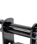 Close-up of heavy duty 4 Pack Sliding Trailer Winches for LL Track, steel finish, part of flatbed truck winches set