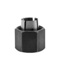 Half Inch Router Collet Replacement For Hitachi Routers Self Releasing Design Fits 1617 1617EVS, steel view, M19x1 threads, single piece