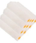 Top Rated 10 Pack Mini Paint Roller Sleeves With Dense Cotton Thread For Slick Application Fast Cleanup And Reusable Interior Wall Paint Liners stacked neatly.