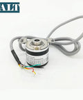 Incremental Optical Rotary Encoder With 8mm Hollow Shaft And 38mm Outer Diameter, Push Pull Output, visible wiring