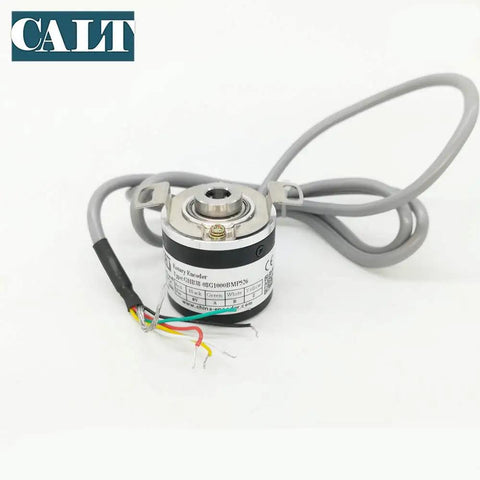 Incremental Optical Rotary Encoder With 8mm Hollow Shaft And 38mm Outer Diameter, Push Pull Output, visible wiring