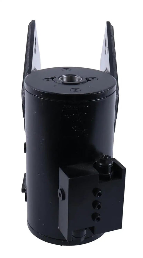 Heavy Duty Hydraulic Platform Rotate Actuator Straight Up Drop In Swap For Boom Lifts Smooth Operator Design showing a side view with hydraulic connection.