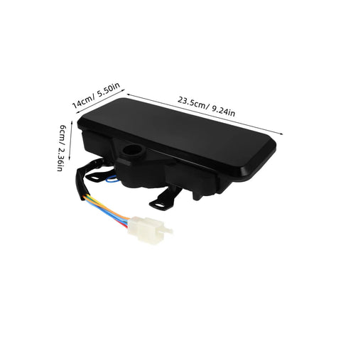 Waterproof LCD Display For Electric Bikes And Tricycles With Speedometer And Battery Monitoring, 9.25x5.51x2.36In, black wired unit