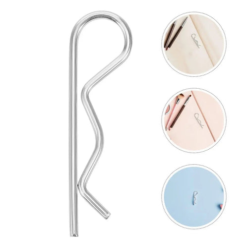 Sturdy Stainless Steel Cotter Pins Set With R And Wavy Shapes For Industrial Mechanical Assembly Perfect For Heavy Duty Fasteners That Hold Tight And Prevent Loosening No Gimmicks Just Reliable Performance You Get 8 Pieces Ready To Install Anywhere, showcasing a single R-shaped cotter pin.