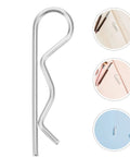 Stainless Steel R Shape Cotter Pins 8 Pack With Wavy Locking Design For Secure Industrial Hitch Connections and Mechanical Fasteners That Prevent Loosening close-up view.