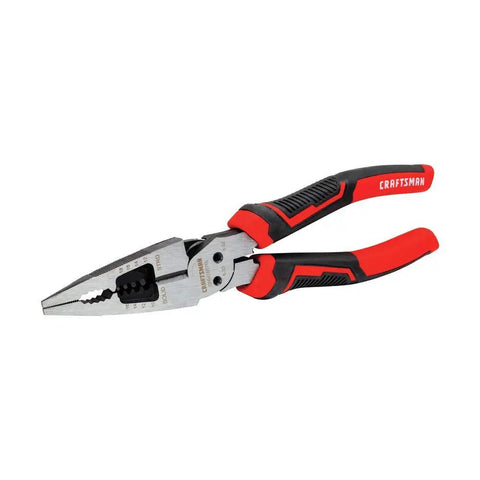 Eight Inch Long Nose Pliers With Six Tools In One For Wire Stripping And Cutting Reaming Bolt Cutting And Wrench Induction Hardened Edges