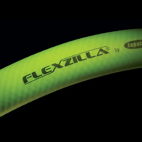 Swivel Ball End Air Hose 3/8 In X 2 Ft Hybrid Polymer Beefy Lightweight And Heavy Duty All Weather Flexible -40 To 140F Kink-Resistant Coils Flat With Zero Memory 1/4 In MNPT Ball Swivel To 1/4 In FNPT Ends ZillaGreen green Flexzilla hose close-up
