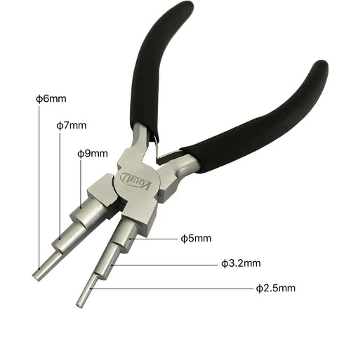 5.8 Inch Bail Making Pliers With Pro Grade DIY 6 Step Adjustable Jaw For Jewelry Wire Loops Anti Slip Grip Forged From High Carbon Steel