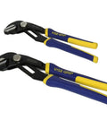 GrooveLock Pliers Set With Straight Jaw, 2-Piece, ProTouch Grips, Press-N-Slide Adjustment, Double Groove Ratcheting System