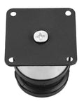 Adjustable Stainless Steel Cabinet Legs 0 To 15mm Height Brushed Finish 4 Pack With ABS Base And 4 Screw Mounts Top View