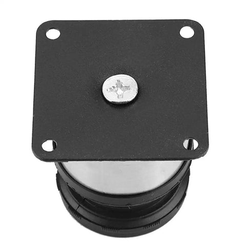 Adjustable Stainless Steel Cabinet Legs 0 To 15mm Height Brushed Finish 4 Pack With ABS Base And 4 Screw Mounts Top View