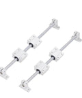 Heavy Duty Linear Guide Rail System With 4 Slide Blocks Precision Linear Motion Guide For Machinery Automation Equipment Tools And Accessories Built For CNC Robotics Production Lines And Shop Floor Ready, white steel rail set